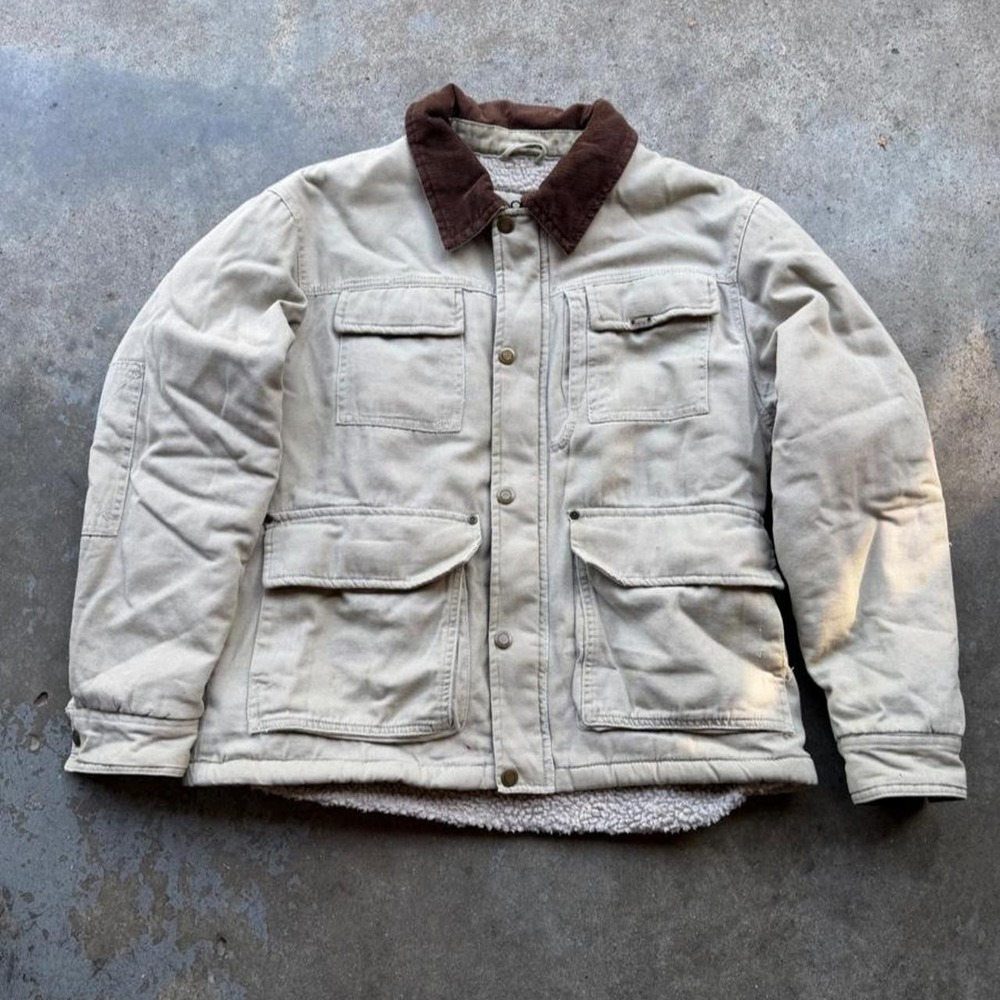 Vintage Wrangler Sherpa Lined Chore barn Jacket size L